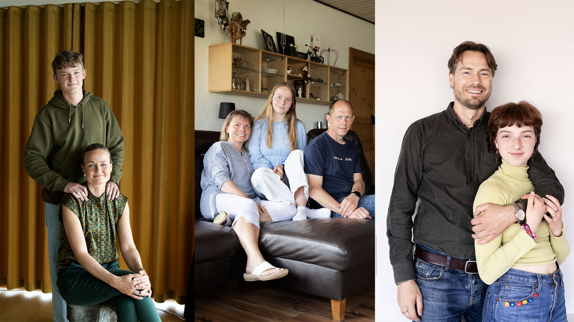 Familien Elvstrøm, familien Birkebæk Nielsen og familien Lysgaard. Foto: Tor Birk Trads